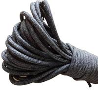 直销批发黑色玻纤防火阻燃编织绳 玻纤炉门绳密封绳 耐高温捆绑绳