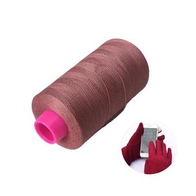 现货直销触屏手套导电绣花 不倒绒女士触屏手套logo刺绣线